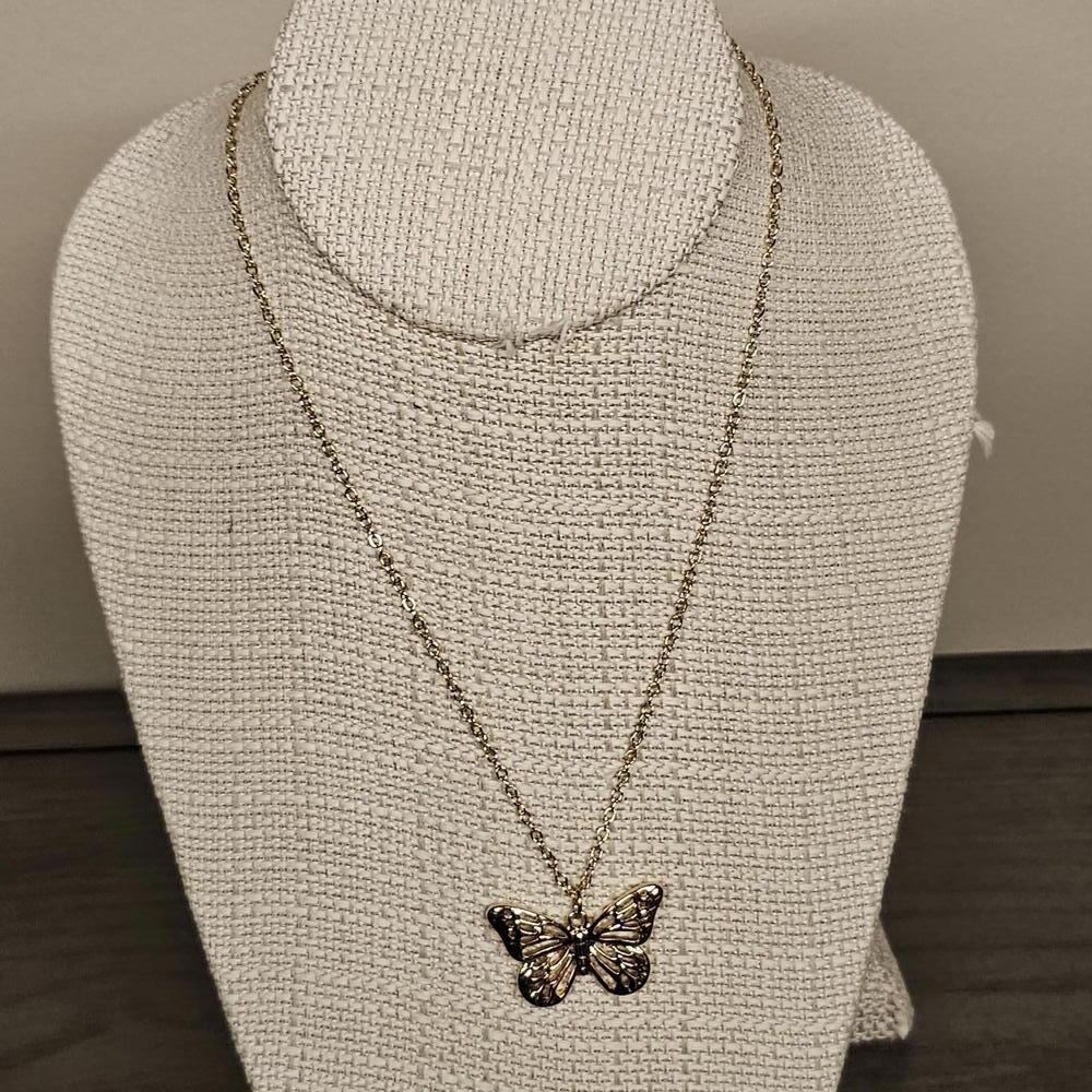 Lyric Gold Butterfly Necklace - Picture 5 of 7